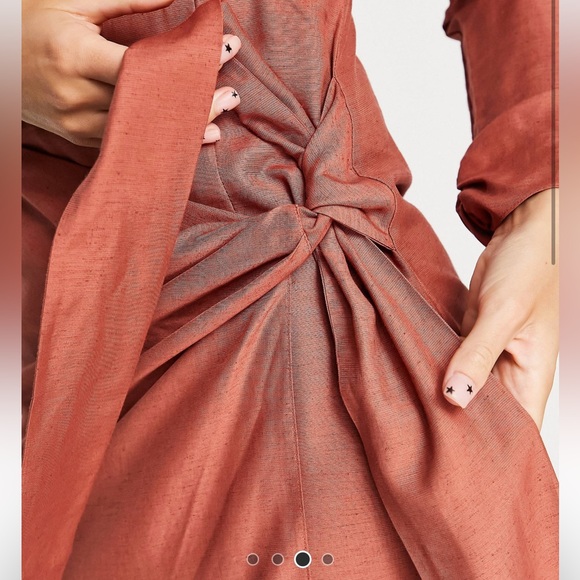 ASOS long sleeve maxi dress with wrap skirt - Picture 4 of 4